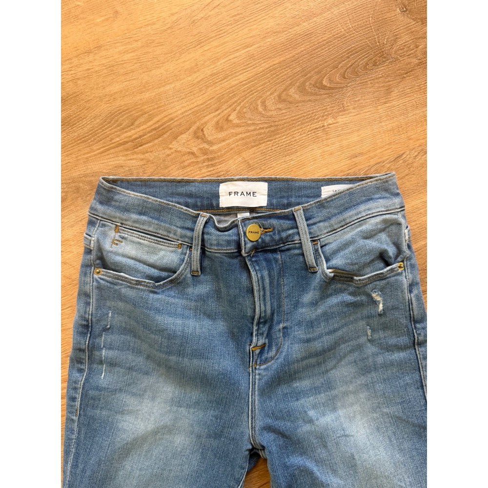 Frame Le High Skinny Distressed Denim - Picture 3 of 6